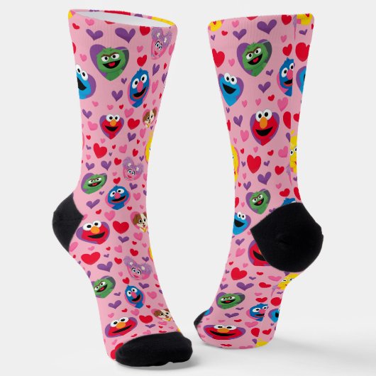 Chaussette Sesame Street Valentine Hearts Motif (Angulaire)