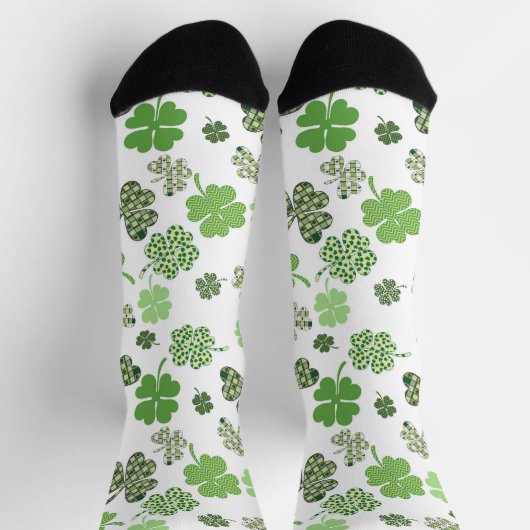 Chaussette Shamrock Clover Green St. Patrick's day (Haut)