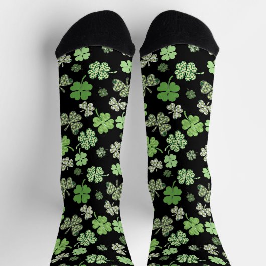 Chaussette Shamrock Clover Green St. Patrick's day (Haut)