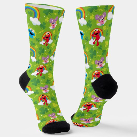 Chaussette Shamrock de rue Sesame et Motif arc-en-ciel (Angulaire)