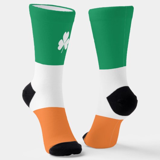Chaussette Shamrock irlandais Jour de la Saint Patrick (Angulaire)