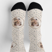 Chaussette Shetland Sheepdog Puppy Peinture Chien original ar (Haut)