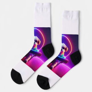 Chaussette shih tzu chien jouer du piano