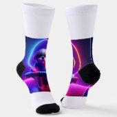 Chaussette shih tzu chien jouer du piano (Angulaire)