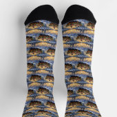 Chaussette Siamese Cat Christmas Boat Holiday (Haut)