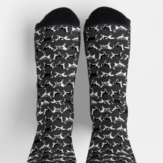 Chaussette Siberian Husky Socks Cool Sled Dog Socks Customize (Haut)