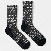 Chaussette Siberian Husky Socks Cool Sled Dog Socks Customize (Droite)
