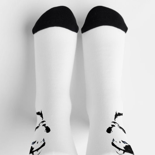 Chaussette Siberian Husky Socks Husky Dog Socks Customize (Haut)