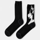 Chaussette Siberian Husky Socks Husky Pup  Socks Customize (Gauche)