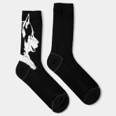 Chaussette Siberian Husky Socks Husky Pup  Socks Customize (Droite)