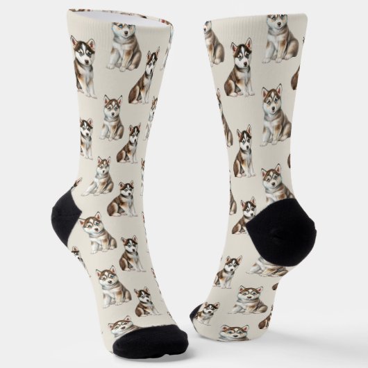 Chaussette Sibérien Husky Motif (Angulaire)