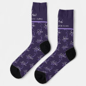 Chaussette Signification du nom Monogramme Leilani violet per (Gauche)