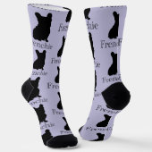 Chaussette silhouette de Frenchie (Angulaire)
