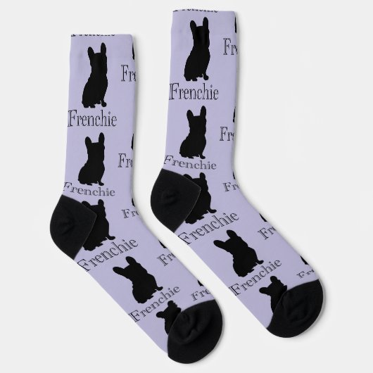 Chaussette silhouette de Frenchie (Droite)