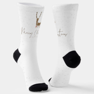Chaussette Silhouette de renne en ligne artistique de Slipper