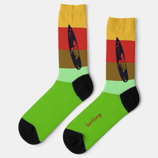 Chaussette Silhouette de surf sur King Bug Colonnes (Gauche)
