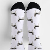 Chaussette Silver Sable Allemand Berger mignon Chien GSD Moti (Haut)