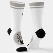 Chaussette Silver Sable Chien Berger Allemand Avec Nom Person (Angulaire)