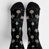 Chaussette Silver Tree Toys on Black Christmas (Haut)
