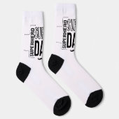 Chaussette Simple Black Super Papa Chaussettes pour enfant (Droite)