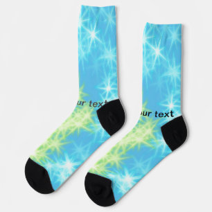 Chaussette Simple ciel bleu brillant étoiles ajouter votre te