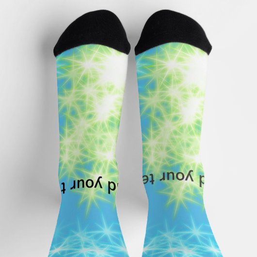 Chaussette Simple ciel bleu brillant étoiles ajouter votre te (Haut)