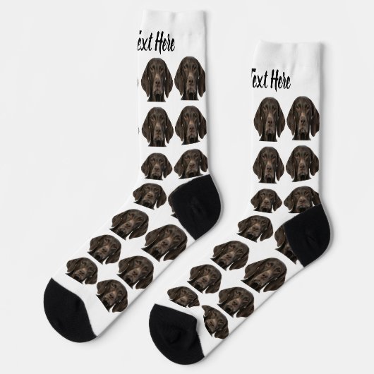 Chaussette Simple Custom Dog Pet Photo Personalized Text Sock (Gauche)