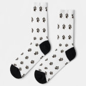 Chaussette Simple Dog Paw Print Pattern Crew Socks  (Gauche)