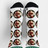 Chaussette Simple Elegant Funny Photo Famille de Noël (Haut)