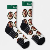 Chaussette Simple Elegant Funny Photo Famille de Noël (Droite)