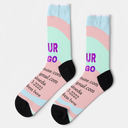 Chaussette simple et minimal ajouter votre logo/design ici te (Gauche)