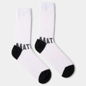 Chaussette simple lettre initiale monogramme ajouter votre no (Droite)