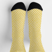 Chaussette Simple Lumineuse Jaune Plaid Hors Blanc (Haut)