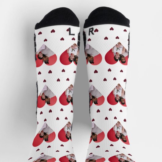 Chaussette Simple mignonne Saint Valentin Couple photo (Haut)