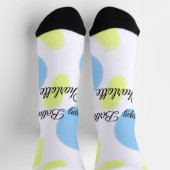 Chaussette SIMPLE MINIMAL.CUTIE AJOUTER NOM BÉBÉ joyeux anniv (Haut)