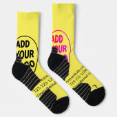 Chaussette Simple minimum q r code ajouter logo code d'analys (Droite)