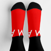 Chaussette Simple monogramme ajouter votre nom lettre man min (Haut)