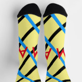 Chaussette Simple monogramme ajouter votre nom lettre man min (Haut)