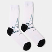 Chaussette simple monogramme personnalisé groomsmen (Droite)