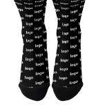 Chaussette Simple motif de logo d'entreprise noir promotionne<br><div class="desc">Conception simple de motif de logo pour favoriser la fidélité à la marque et promouvoir votre petite entreprise. Remplacez le logo par le vôtre pour personnaliser. Idéal comme uniforme de personnel ou d'employé, pour les événements d'entreprise et les salons professionnels ou pour vendre ou offrir aux clients pour encourager la...</div>