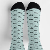 Chaussette Simple motif d'entreprise de logo vert clair (Haut)