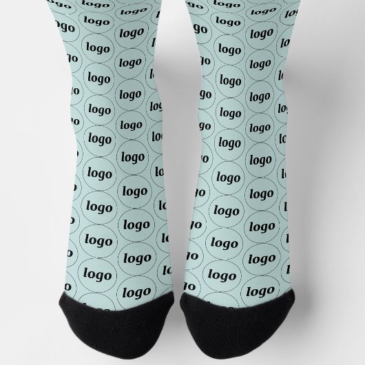 Chaussette Simple motif d'entreprise de logo vert clair