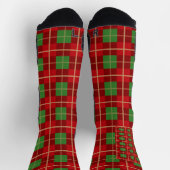 Chaussette Simple Noël Plat Rouge Et Vert À damiers (Haut)