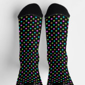 Chaussette Simple Polka Dots Pattern Personalized Black (Haut)