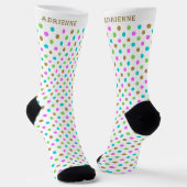 Chaussette Simple Polka Dots Pattern Personalized White (Angulaire)