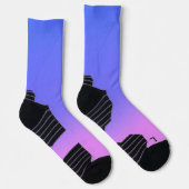 Chaussette Simple Sunset Ombre Effet rose bleu (Droite)