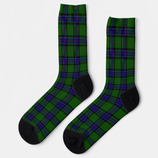 Chaussette Sinclair tartan bleu vert plaid (Gauche)