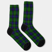 Chaussette Sinclair tartan bleu vert plaid (Droite)