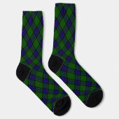 Chaussette Sinclair tartan bleu vert plaid (Droite)
