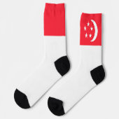 Chaussette Singapour Drapeau amusant Singapour National Pride (Gauche)